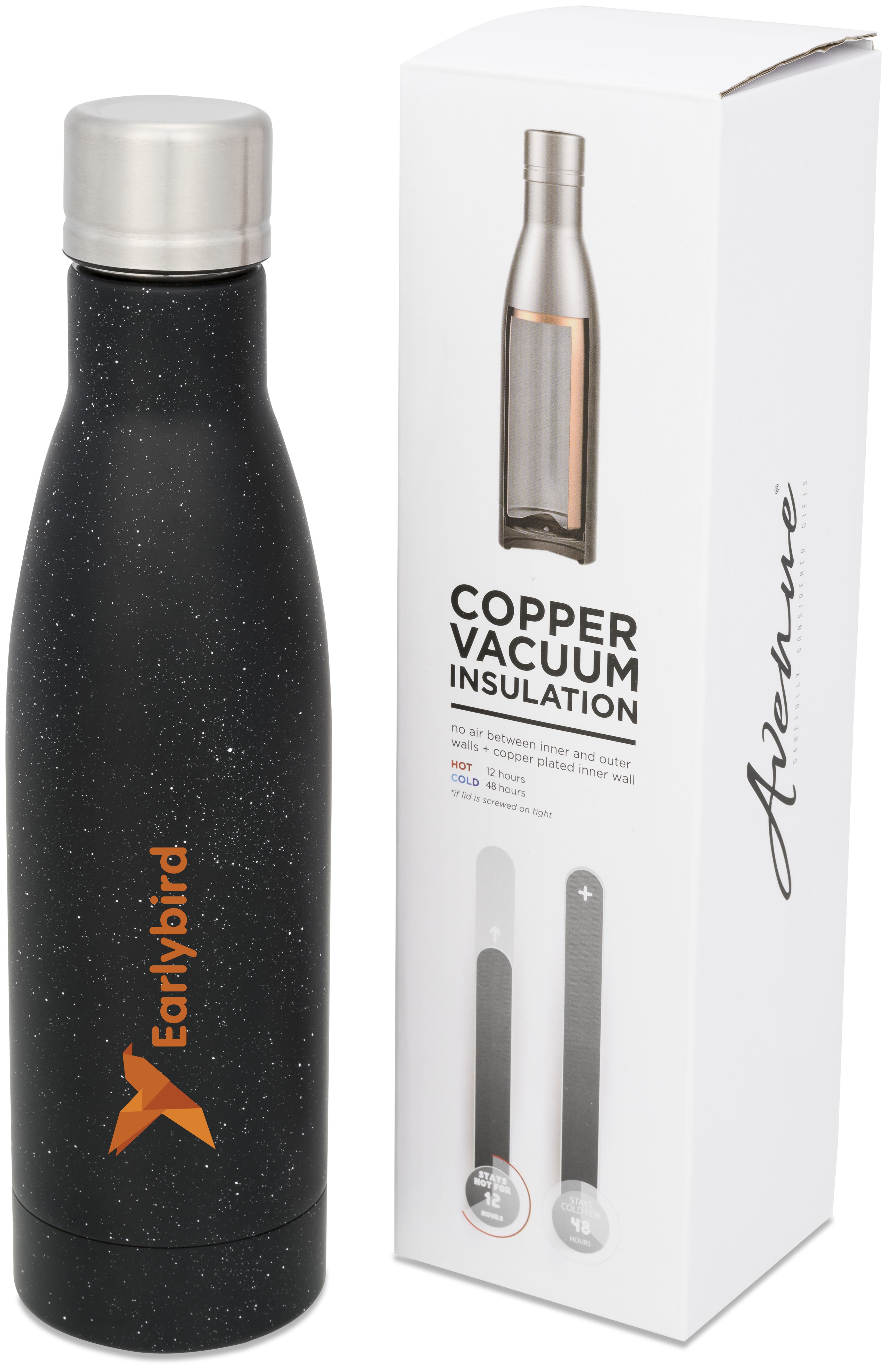 Vasa speckled copper vacuum insulated bottle