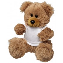 Plush sitting bear with shirt