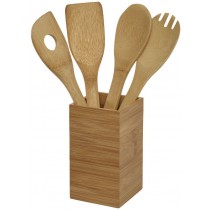 Baylow 4-piece kitchen utensil set with holder