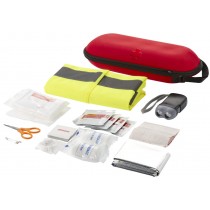 47-piece first aid kit with safety vest