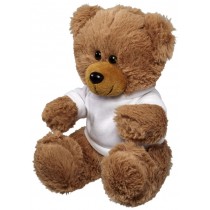 Large plush sitting bear with shirt